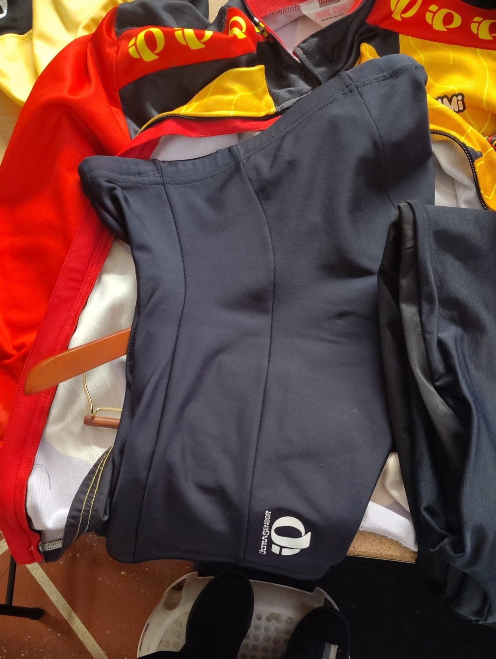 Men's Black Cycling Bib Shorts with Minimal Logo
